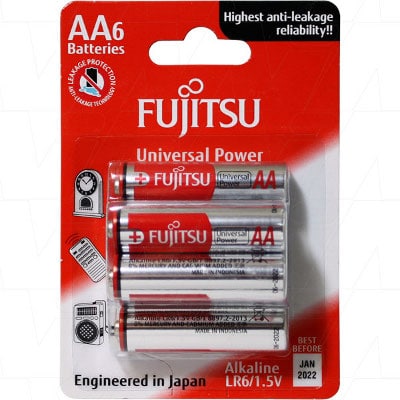 Fujitsu Alkaline Batteries AA6 LR6 1.5V 40 Packs - Wholesale