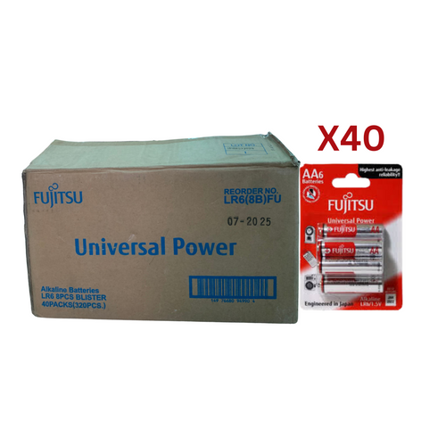 Load image into Gallery viewer, Fujitsu Alkaline Batteries AA6 LR6 1.5V 40 Packs - Wholesale
