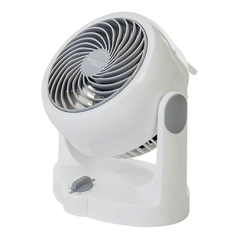 Woozoo PCF-HD15N - Silent desk fan / table fan, 34W, Vertically adjustable, Handle, 3 speeds, For area 13m²