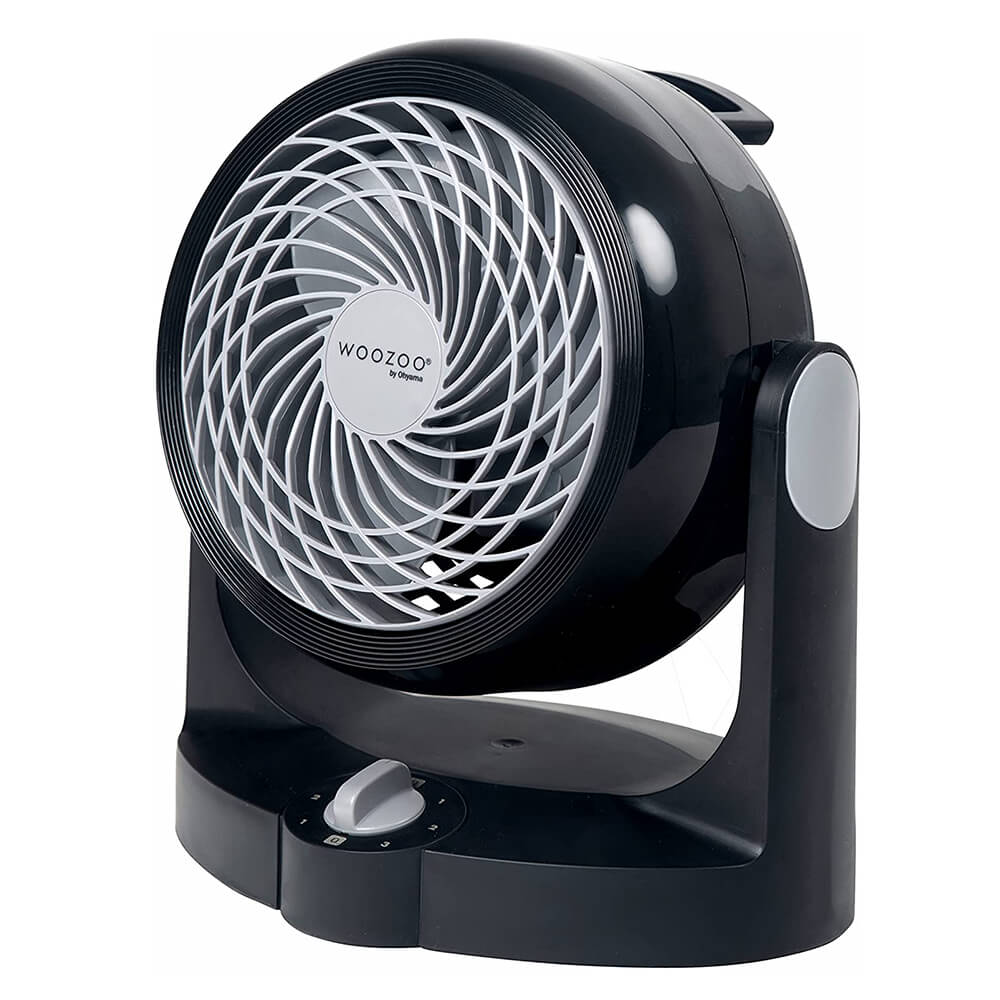 Woozoo PCF-HD15N - Silent desk fan / table fan, 34W, Vertically adjustable, Handle, 3 speeds, For area 13m²