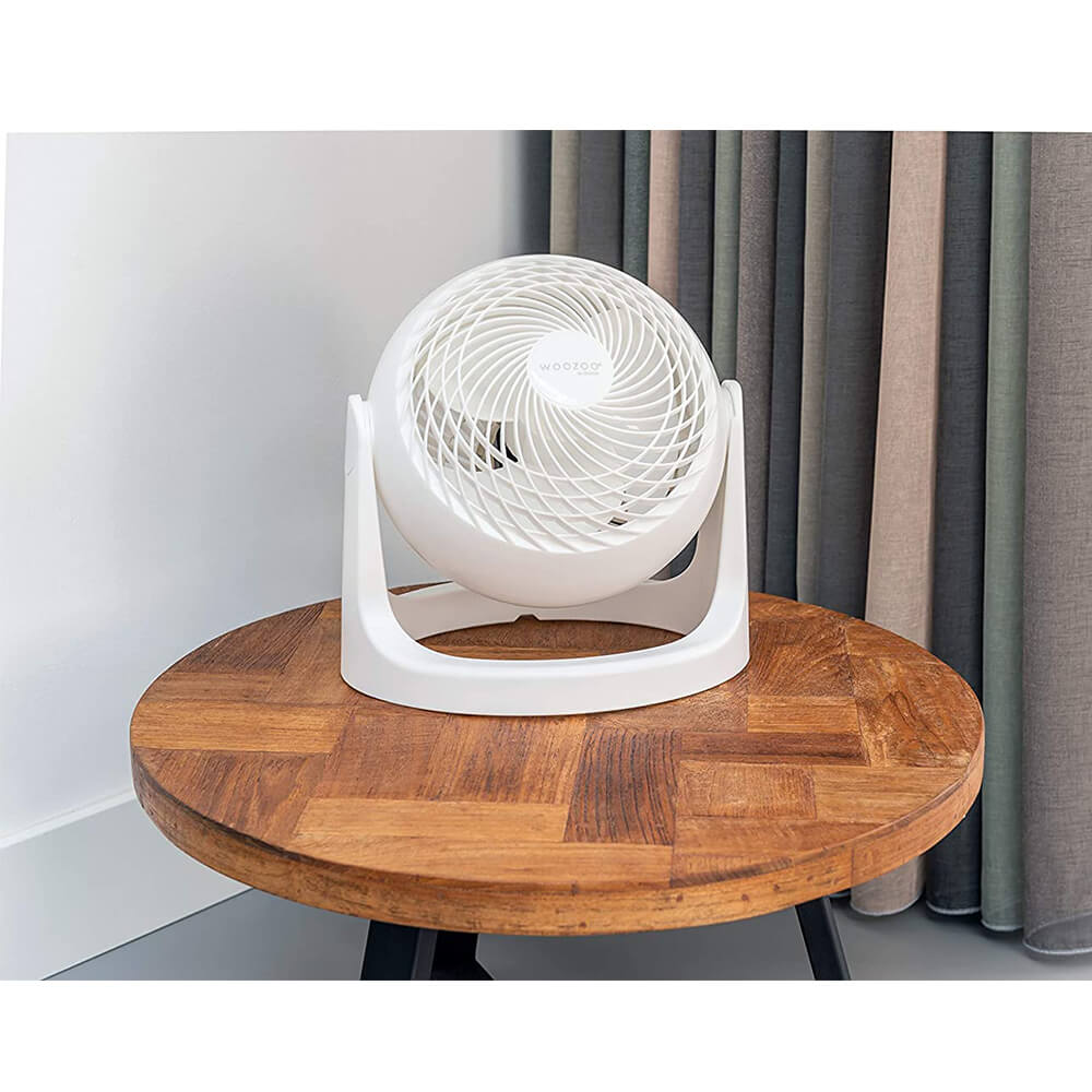 Woozoo PCF-HE15 - Powerful, Silent desk fan / table fan, 30W, Patented 3D propellers, 360° rotation, 3 speeds, For area 13m²